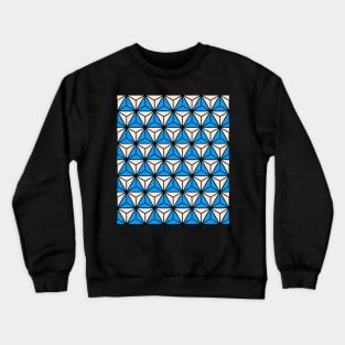 Art Deco Pattern No 57 - Blue - Diamond Geometric Pattern Crewneck Sweatshirt